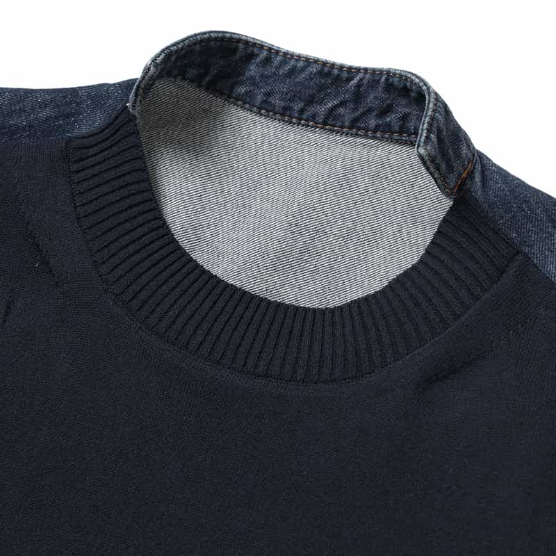 SACAI SACAI＜サカイ＞コンビネーション ニットプルオーバー BLUE