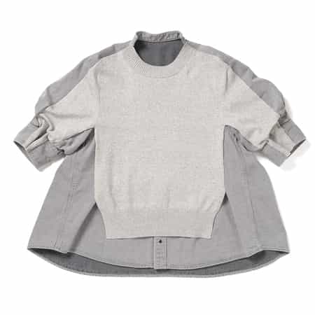 コンビネーション ニットプルオーバー（2244794）｜SACAI(サカイ