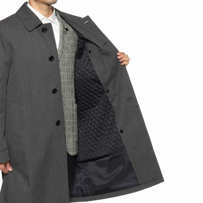 BARNEYS NEW YORK ライナー付きステンカラーコート LIGHT GRAY