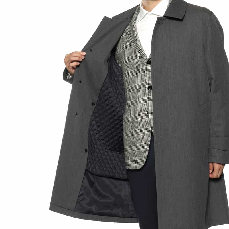 BARNEYS NEW YORK ライナー付きステンカラーコート LIGHT GRAY