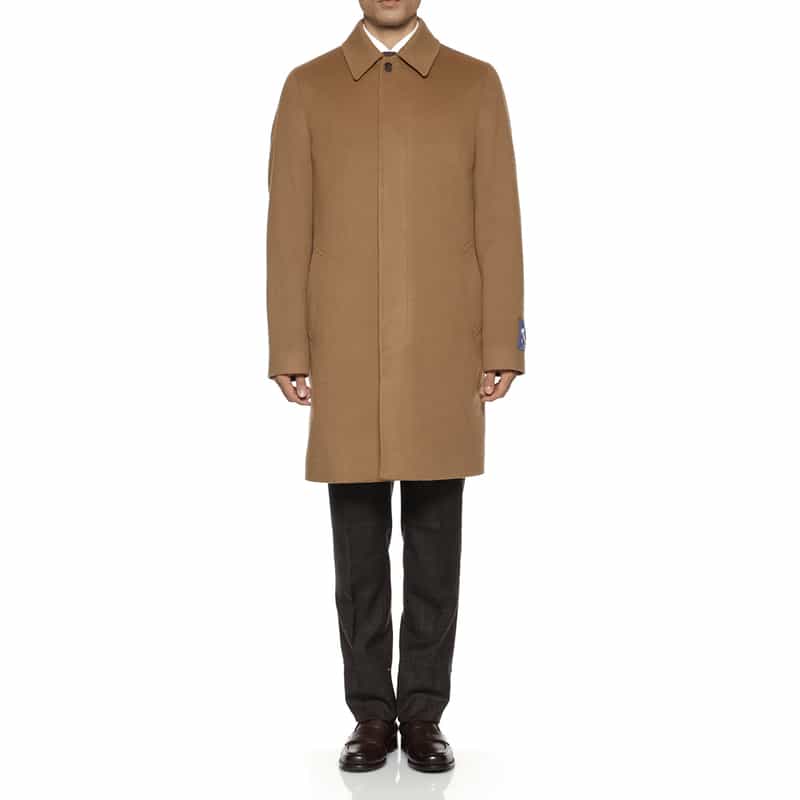 BARNEYS NEW YORK カシミヤ ステンカラーコート CAMEL