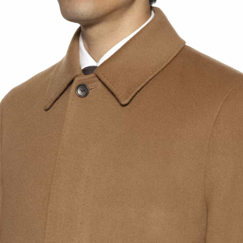 BARNEYS NEW YORK カシミヤ ステンカラーコート CAMEL