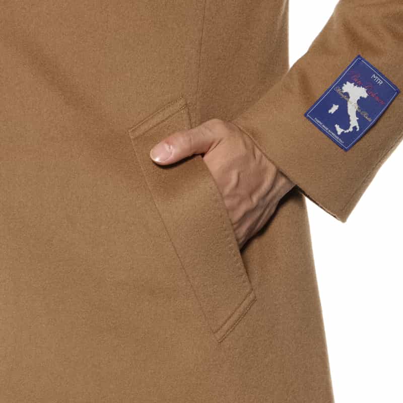 BARNEYS NEW YORK カシミヤ ステンカラーコート CAMEL