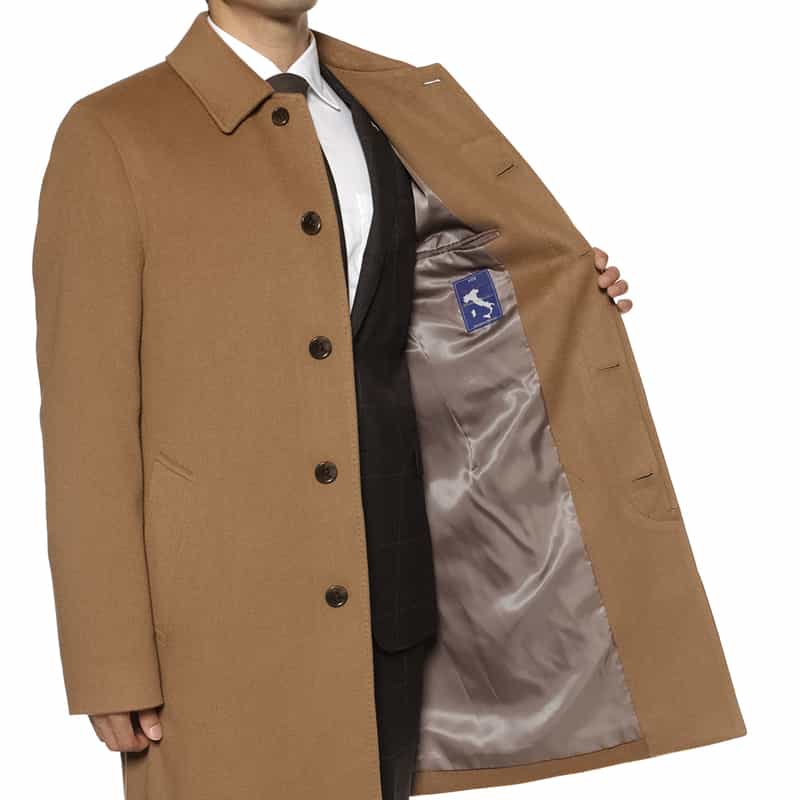 BARNEYS NEW YORK カシミヤ ステンカラーコート CAMEL