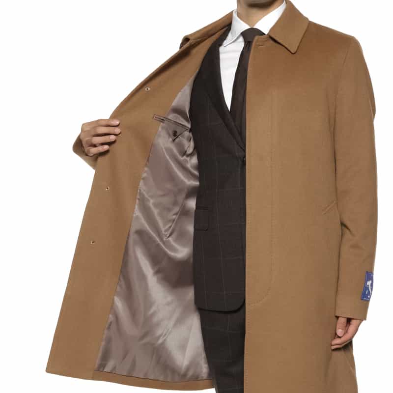 BARNEYS NEW YORK カシミヤ ステンカラーコート CAMEL