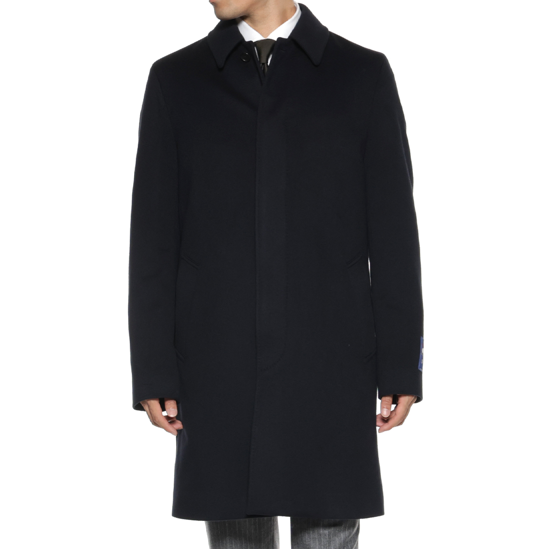 カシミヤ ステンカラーコート