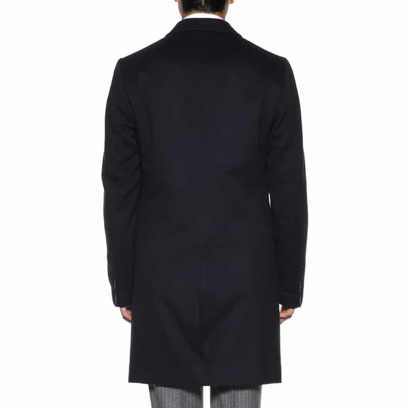 BARNEYS NEW YORK カシミヤ チェスターコート NAVY