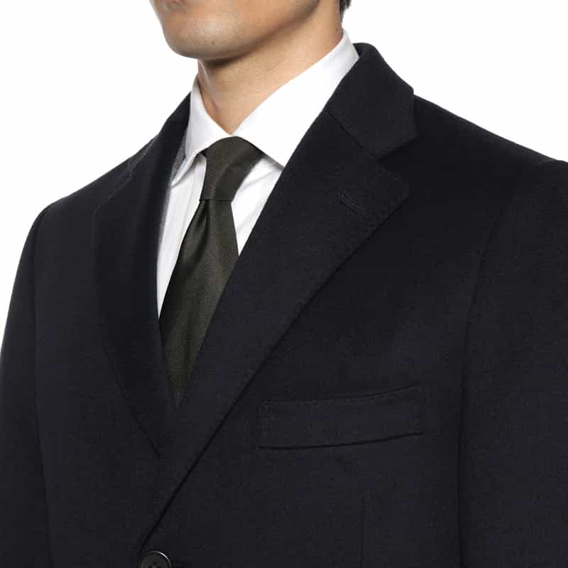 BARNEYS NEW YORK カシミヤ チェスターコート NAVY