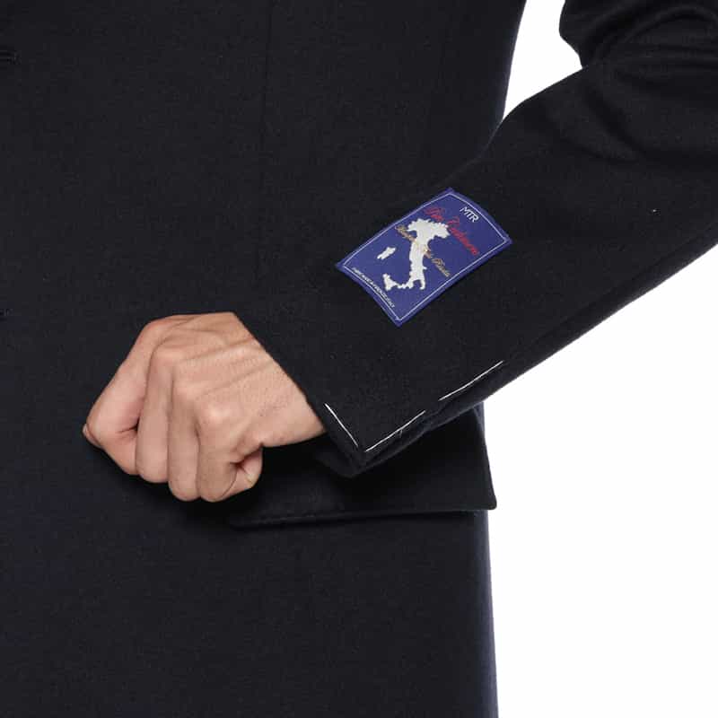 BARNEYS NEW YORK カシミヤ チェスターコート NAVY