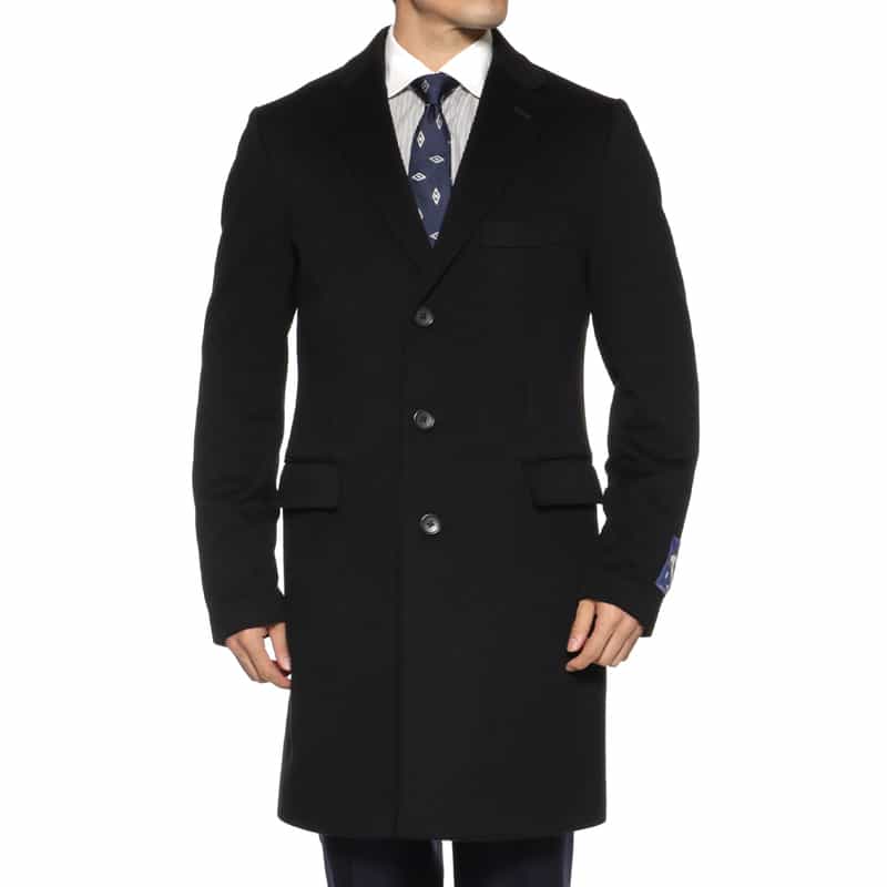 BARNEYS NEW YORK カシミヤ チェスターコート BLACK