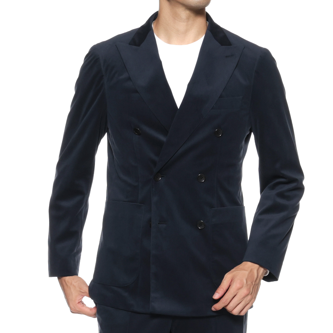 セットアップ コーデュロイ素材 ダブルブレストジャケット