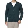 SUPER140Sウール Vネックニットカーディガン
