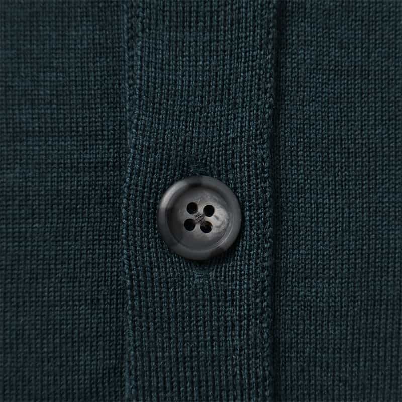 BARNEYS NEW YORK SUPER140Sウール Vネックニットカーディガン GREEN