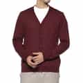 SUPER140Sウール Vネックニットカーディガン