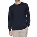 SUPER140Sウール クルーネックニットプルオーバー
