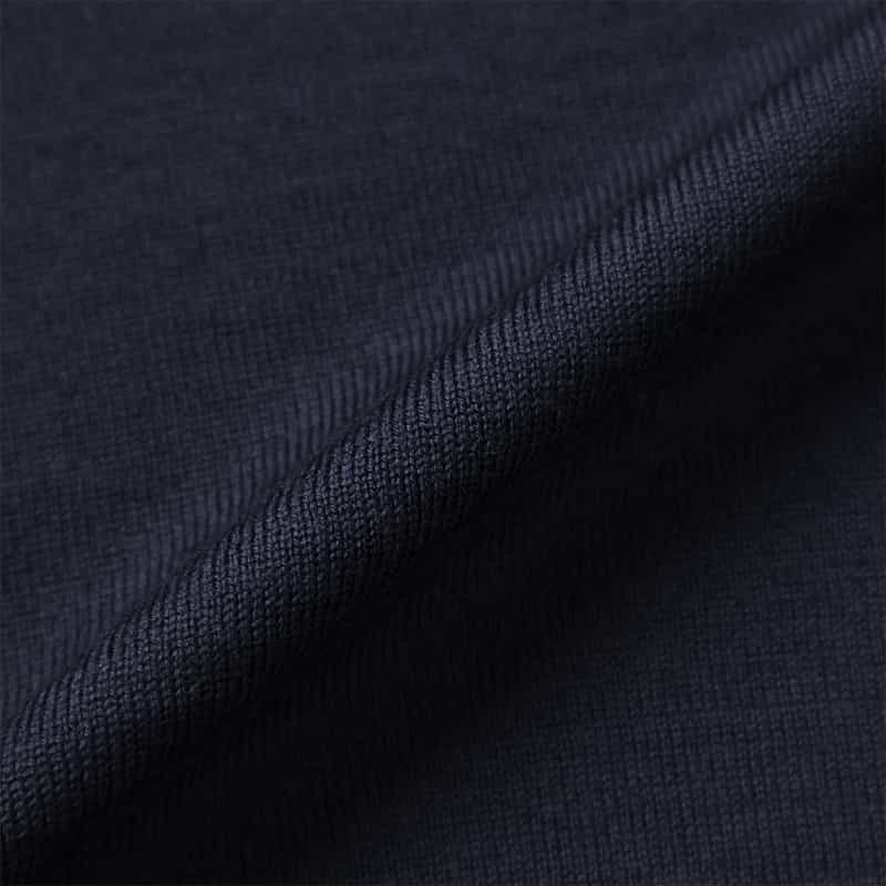 BARNEYS NEW YORK SUPER140Sウール クルーネックニットプルオーバー NAVY