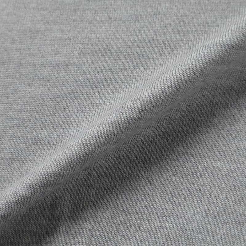 BARNEYS NEW YORK SUPER140Sウール クルーネックニットプルオーバー LIGHT GRAY