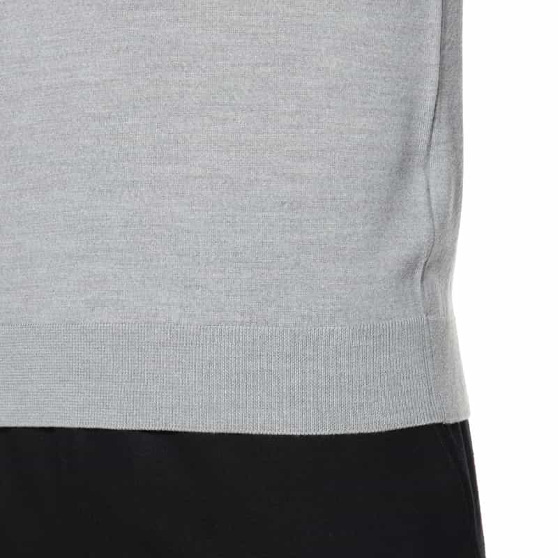 BARNEYS NEW YORK SUPER140Sウール モックネックニットプルオーバー LIGHT GRAY