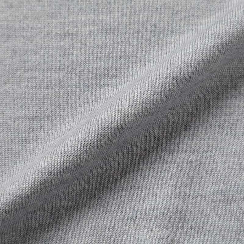 BARNEYS NEW YORK SUPER140Sウール モックネックニットプルオーバー LIGHT GRAY