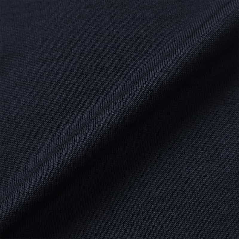 BARNEYS NEW YORK SUPER140Sウール Vネックニットプルオーバー NAVY