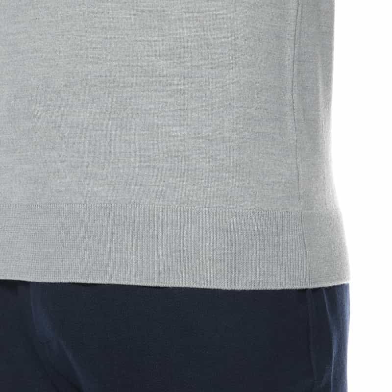BARNEYS NEW YORK SUPER140Sウール Vネックニットプルオーバー LIGHT GRAY