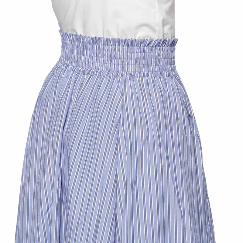 BARNEYS NEW YORK セットアップ ウォッシャブル ウエストシャーリングスカート BLUE