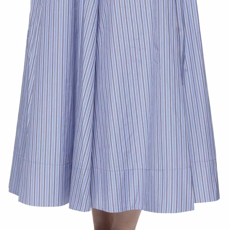 BARNEYS NEW YORK セットアップ ウォッシャブル ウエストシャーリングスカート BLUE