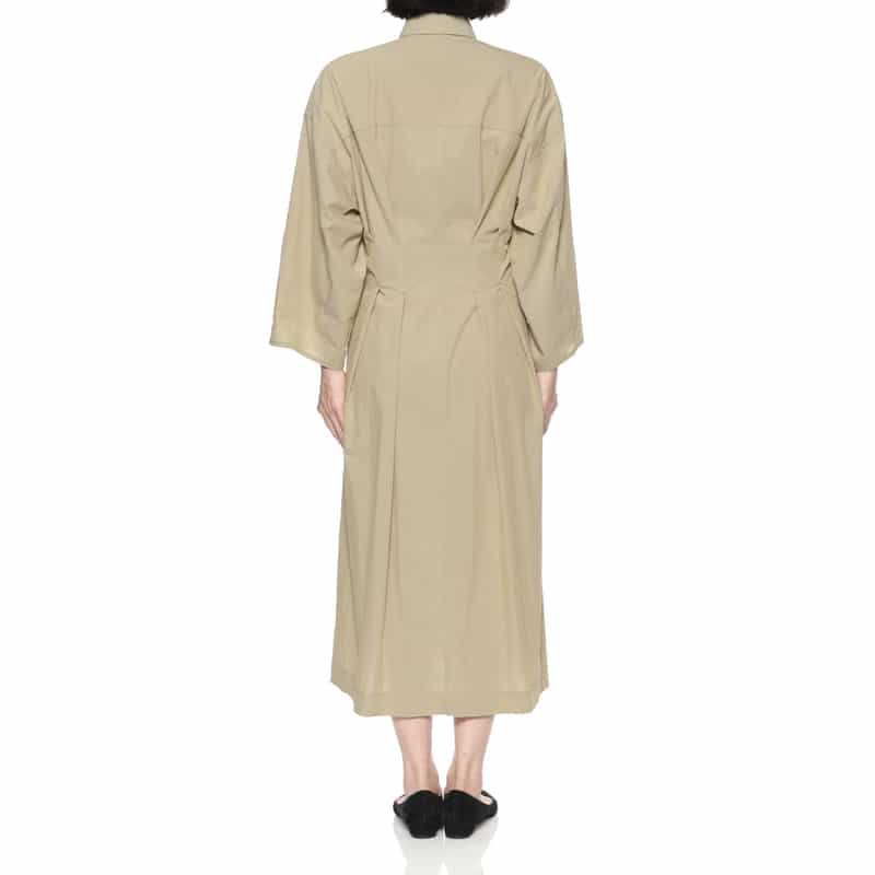 BARNEYS NEW YORK タック入りシャツドレス BEIGE