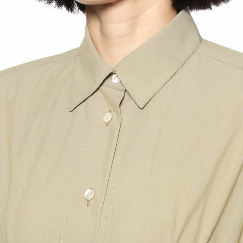 BARNEYS NEW YORK タック入りシャツドレス BEIGE