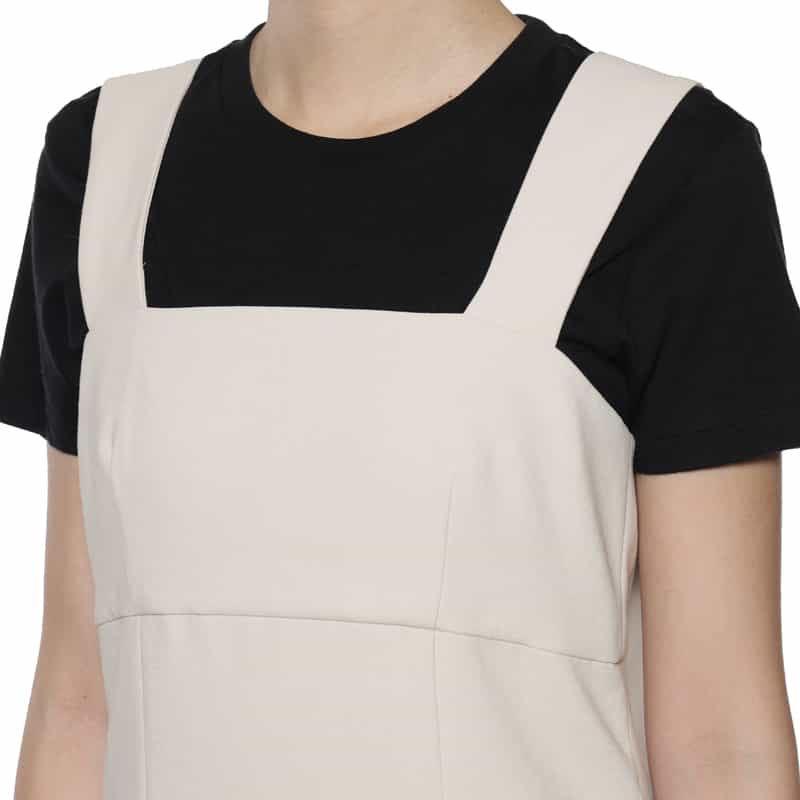 BARNEYS NEW YORK スリット入りキャミソールドレス GRAY BEIGE