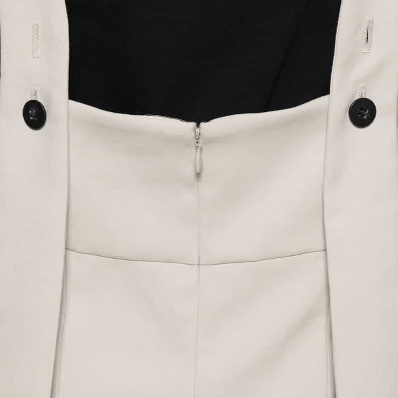 BARNEYS NEW YORK スリット入りキャミソールドレス GRAY BEIGE