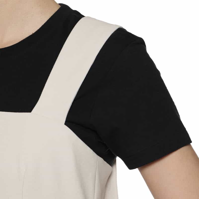 BARNEYS NEW YORK スリット入りキャミソールドレス GRAY BEIGE