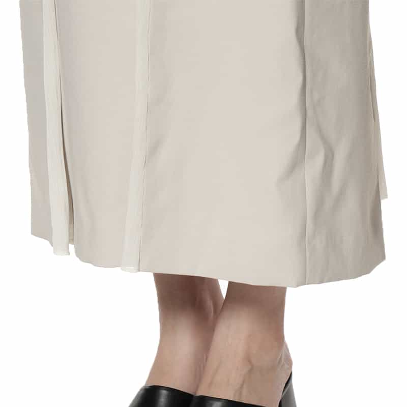 BARNEYS NEW YORK スリット入りキャミソールドレス GRAY BEIGE