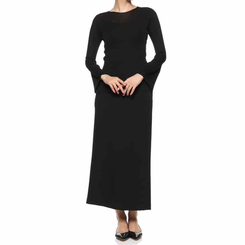 CFCL CFCL＜シーエフシーエル＞ ベルスリーブニットプルオーバー BLACK