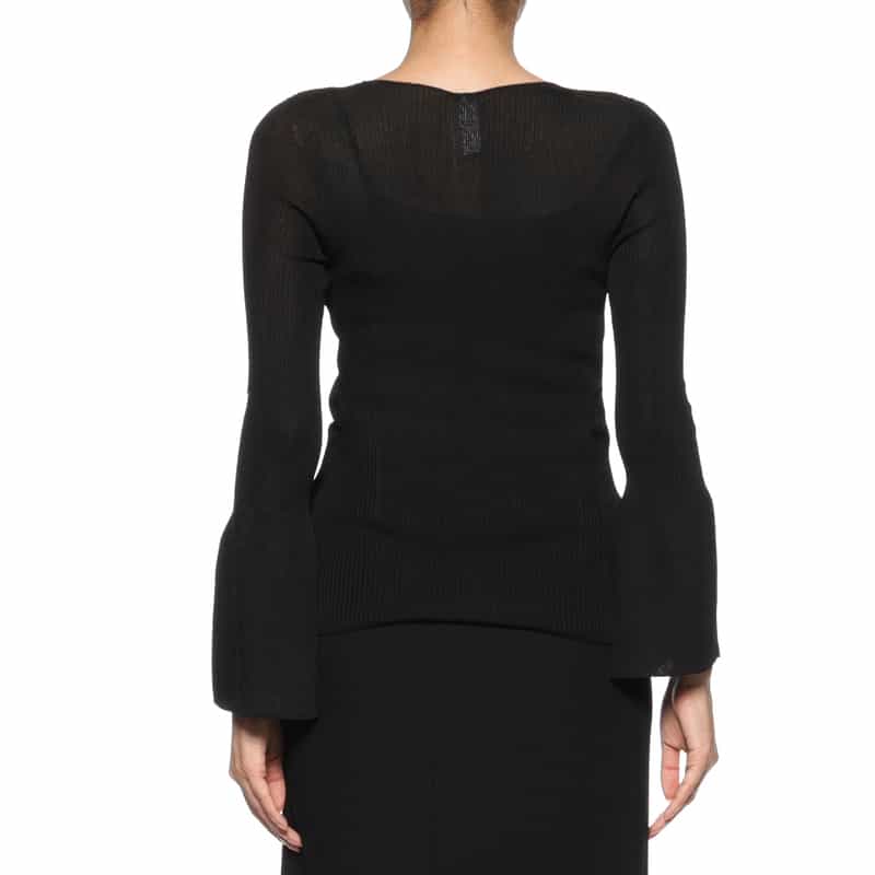 CFCL CFCL＜シーエフシーエル＞ ベルスリーブニットプルオーバー BLACK