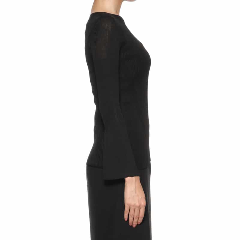 CFCL CFCL＜シーエフシーエル＞ ベルスリーブニットプルオーバー BLACK