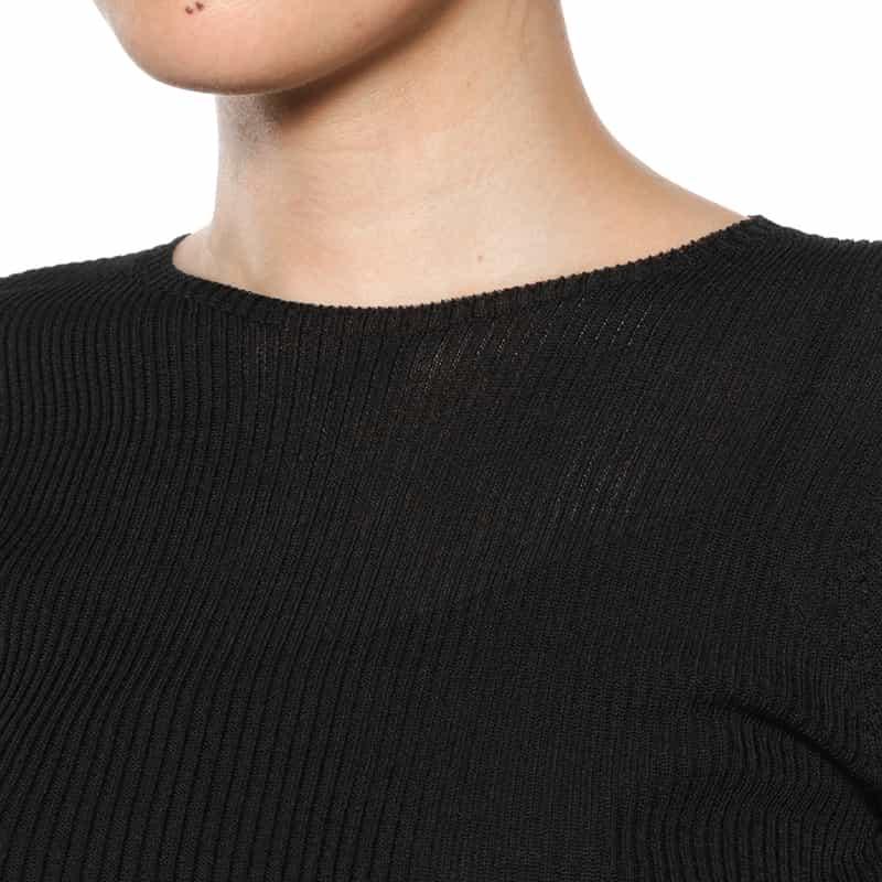 CFCL CFCL＜シーエフシーエル＞ ベルスリーブニットプルオーバー BLACK
