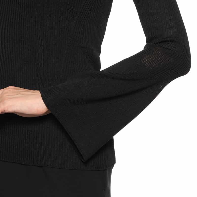 CFCL CFCL＜シーエフシーエル＞ ベルスリーブニットプルオーバー BLACK