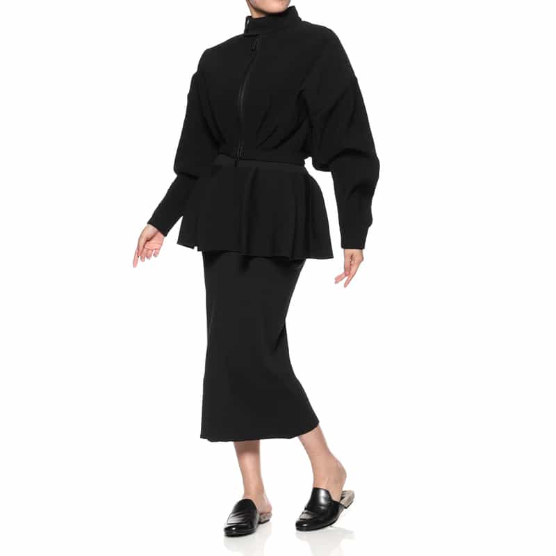 CFCL CFCL＜シーエフシーエル＞ スタンドカラーボンバージャケット BLACK