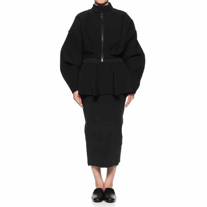 CFCL CFCL＜シーエフシーエル＞ スタンドカラーボンバージャケット BLACK