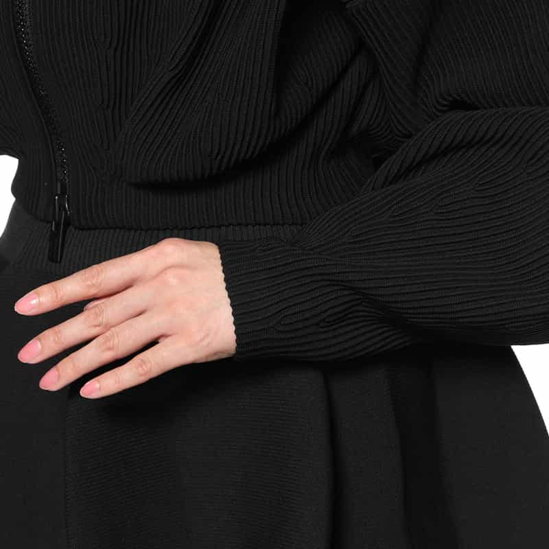 CFCL CFCL＜シーエフシーエル＞ スタンドカラーボンバージャケット BLACK