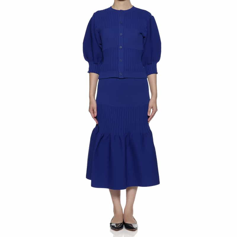 CFCL CFCL＜シーエフシーエル＞ パフスリーブ ニットカーディガン BLUE