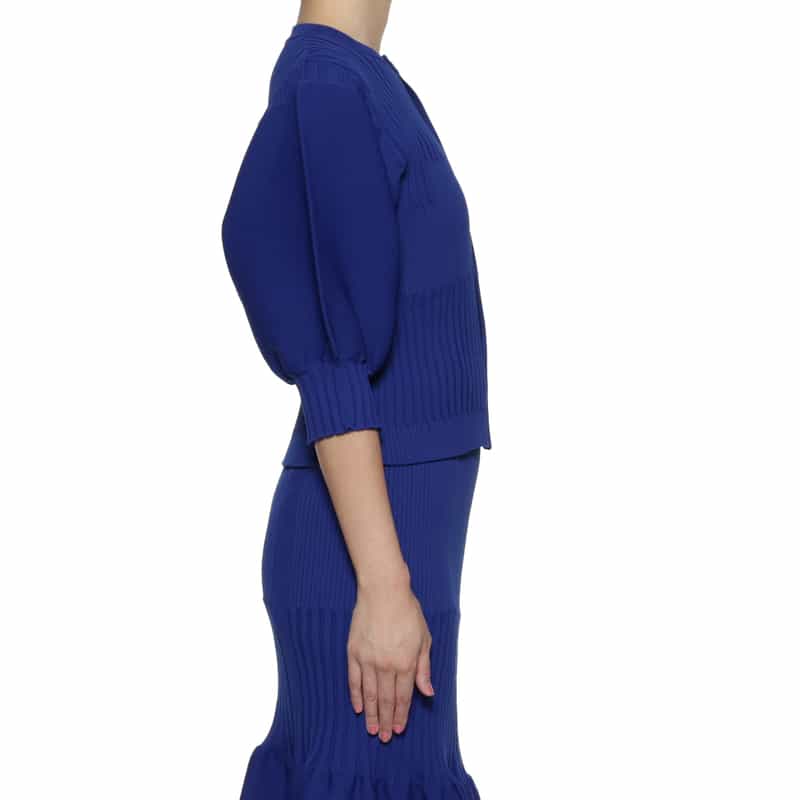 CFCL CFCL＜シーエフシーエル＞ パフスリーブ ニットカーディガン BLUE