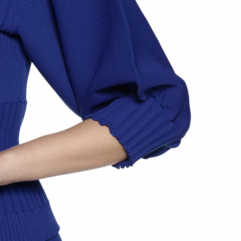 CFCL CFCL＜シーエフシーエル＞ パフスリーブ ニットカーディガン BLUE