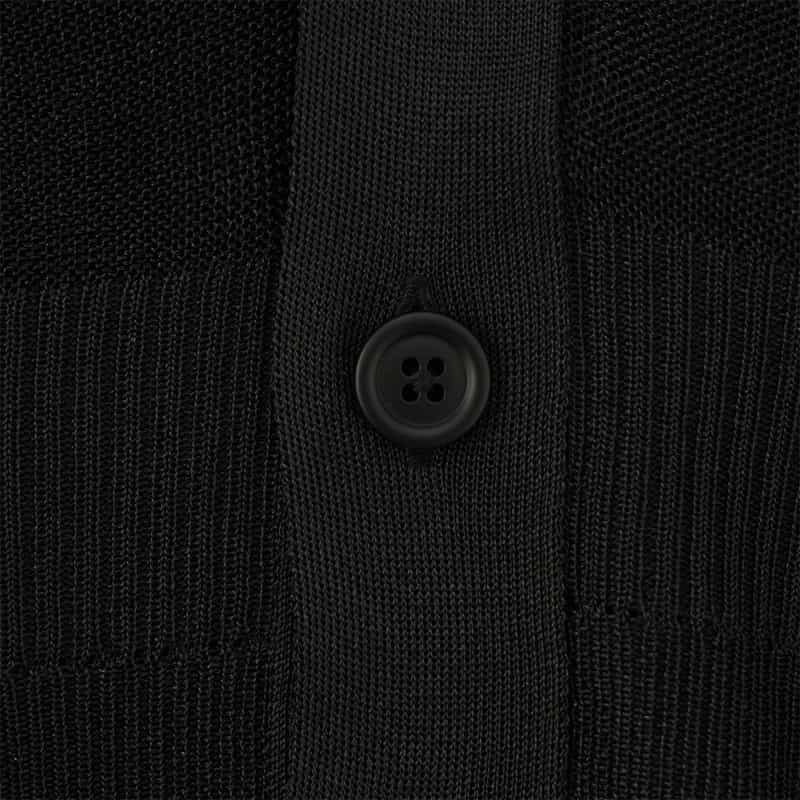 CFCL CFCL＜シーエフシーエル＞ クロップド シアーニットカーディガン BLACK