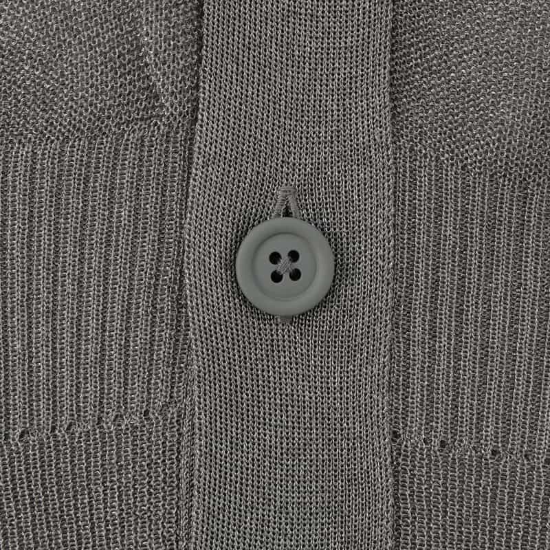 CFCL CFCL＜シーエフシーエル＞ クロップド シアーニットカーディガン GRAY