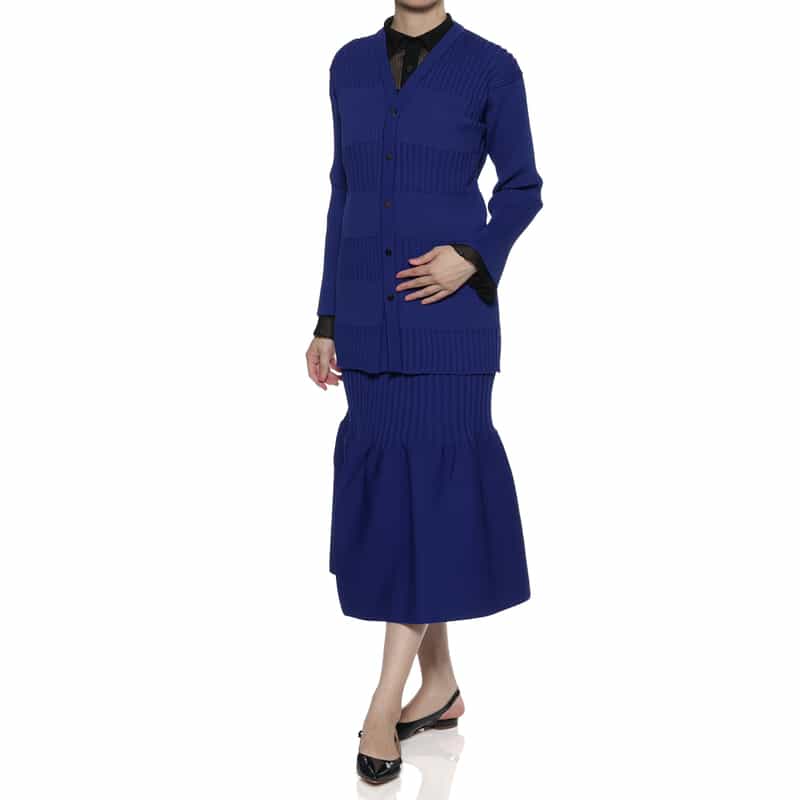 CFCL CFCL＜シーエフシーエル＞ ロングニットカーディガン BLUE