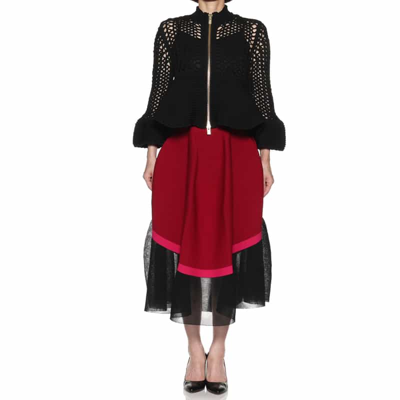 CFCL CFCL＜シーエフシーエル＞ ジップアップニットカーディガン BLACK