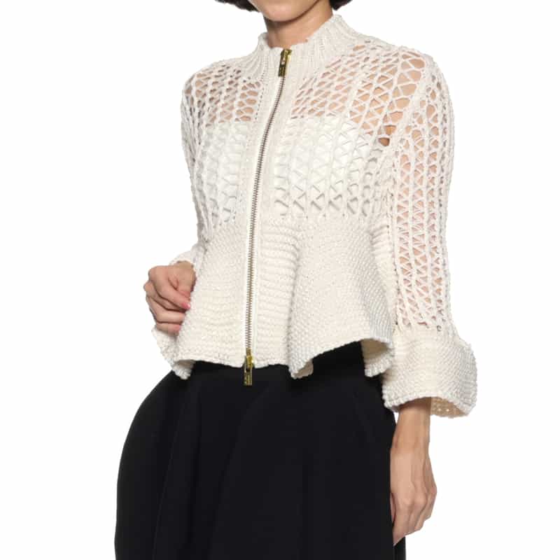 CFCL CFCL＜シーエフシーエル＞ ジップアップニットカーディガン WHITE