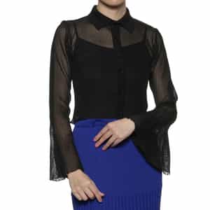 CFCL<シーエフシーエル> フレアスリーブ シアーニットブラウス